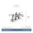 Conway Spot Resist Brushed Nickel 2 Handle Low Arc Bathroom Faucet, WS84922SRN