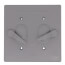 Double Gang Weatherproof Heavy-Duty Toggle Switch Cover (Gray)