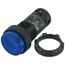 Harmony XB7 Monolithic Push Button w/ Integral LED, Spring Return, 1 NO, Blue (24 VAC/DC)