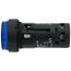 Harmony XB7 Monolithic Push Button w/ Integral LED, Spring Return, 1 NO, Blue (24 VAC/DC)