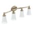 Eva Brushed Nickel 4 Globe Bath Light, YB2864BN