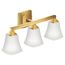 Voss Brushed Gold 3 Globe Bath Light, YB5163BG