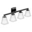 Voss 4 Globe Bath Light, YB5164BL (Matte Black)