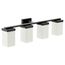 90 Degree 4 Globe Bath Light, YB8864BL (Matte Black)