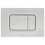Dual Flush Rectangle Push Button Plate For Select Duofit In-wall Tank Unit, Matte Silver - YT920#MS