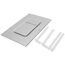 Dual Flush Rectangle Push Button Plate For Select Duofit In-wall Tank Unit, Matte Silver - YT920#MS