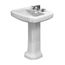 LPT972.8#01 Guinevere 24-3/8" x 19-7/8" Rectangular Pedestal Bathroom Sink for 8" Center Faucets (Cotton White)
