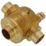 Z-One 1/2" Sweat, 3-Way Diverting Brass Valve Body, 50 PSI (2.5 Cv)