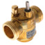 1" Male Union, 3-Way Diverting Brass Valve Body, 20 psi (7.5 Cv)