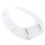 Elongated Open Front Commercial Heavy Duty Toilet Seat with Self-Sustaining Check Hinge (Standard White)