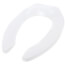 Elongated Open Front Commercial Heavy Duty Toilet Seat with Self-Sustaining Check Hinge (Standard White)