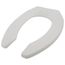 Elongated Open Front Commercial Heavy Duty Toilet Seat (Standard White)