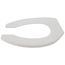 Elongated Open Front Commercial Heavy Duty Toilet Seat (Standard White)