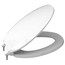 Elongated Closed Front Commercial Heavy Duty Toilet Seat (White)
