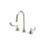 AquaSpec Widespread Gooseneck Faucet, Inter-Connecting Copper Supply Tubes, 1.5 GPM Plain End Spout, Z831B4-XL-ICT-FC1.5