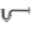 1-1/4" Chrome Plated Brass P-Trap 17 GA w/ Brass Nuts (With Cleanout)