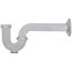 1-1/4" Chrome Plated Semi-Cast Brass P-Trap w/ Wall Bend, 17 GA (with Cleanout)