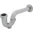 1-1/4" Chrome Plated Semi-Cast Brass P-Trap w/ Wall Bend, 17 GA (with Cleanout)