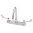 0.5 GPM Spray Outlet AquaSpec Kitchen Sink Faucet w/ 5-3/8" Spout and 4" Wrist Blade Handles (Lead Free), Z871B4-XL-3F