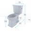 CST404CUFRG#01 Promenade II 1.0 GPF 2-Piece Elongated 1.0 GPF Universal Height Toilet w/ CEFIONTECT & Right Hand Trip Lever (Cotton White)