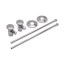 1/2" NOM x 3/8" OD Heavy-Duty Wheel Handle Stops w/ Flexible Lavatory Supply