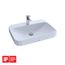 LT416G#01 Arvina Rectangular 23" Vessel Bathroom Sink w/ CEFIONTECT for 1 Hole Faucets (Cotton White)