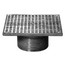 3-1/2" NPSM Adjustable 8" Square Strainer (Polished Nickel Bronze Top)