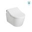 CWT4474047CMFGA#MS Washlet + Rp Wall Hung D Shape Toilet w/ RX Bidet Seat & Duofit In Wall 1.28 & 0.9 GPF Auto Dual Flush Tank System (Matte Silver)
