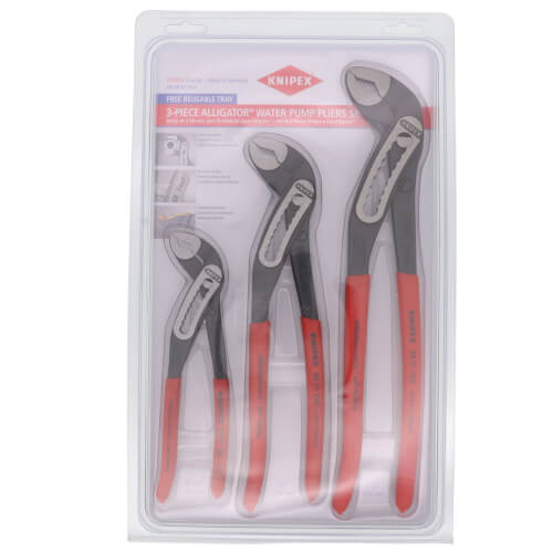 3 Piece Alligator Water Pump Pliers Set (7-1/4", 10", & 12")