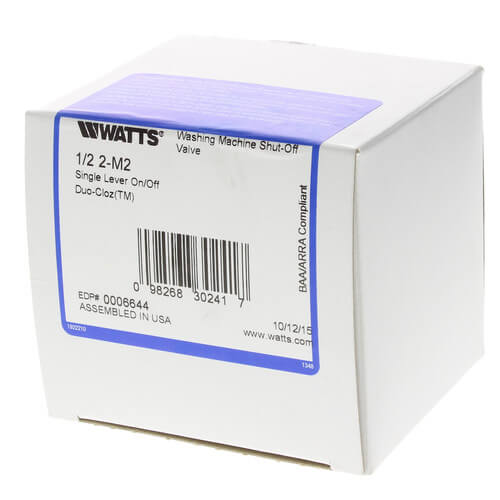 1/2" Sweat 2-M2, Washing Machine Shutoff Valve