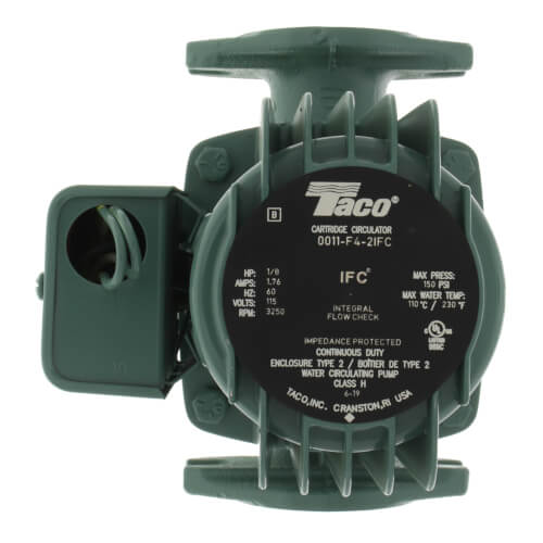 0011 Cast Iron Circulator with Integral Flow Check, 1/8 HP