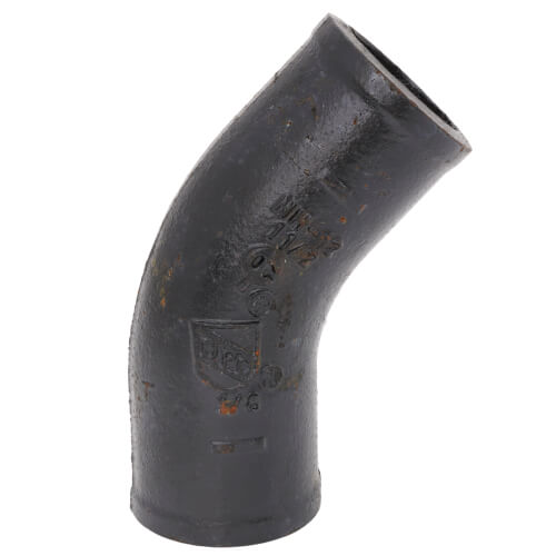 1-1/2" No Hub Cast Iron 45° Elbow