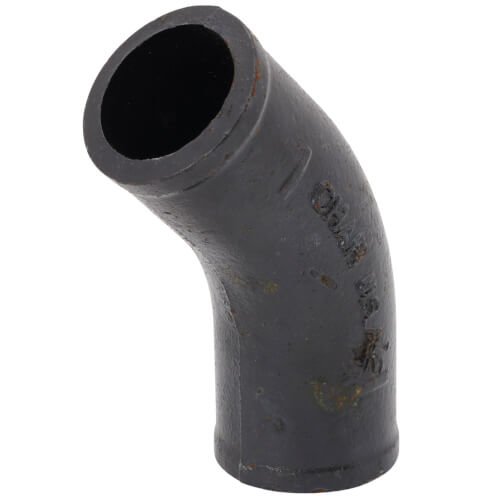 1-1/2" No Hub Cast Iron 45° Elbow