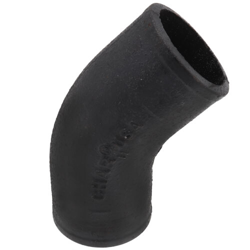 2" No Hub Cast Iron 45° Elbow