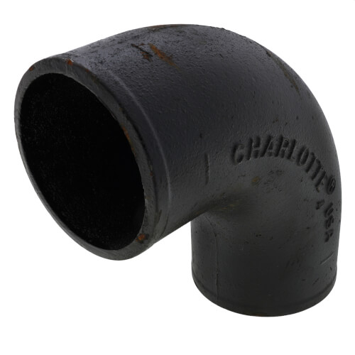 3" No Hub Cast Iron Short Sweep Elbow