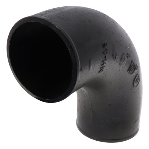 4" No Hub Cast Iron Short Sweep Elbow