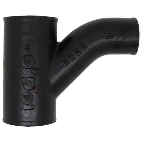 Main product image of 3" x 2" No Hub Cast Iron Combination Wye & 45° Elbow