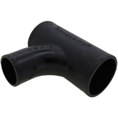Main product image of 3" x 2" No Hub Cast Iron Sanitary Tee