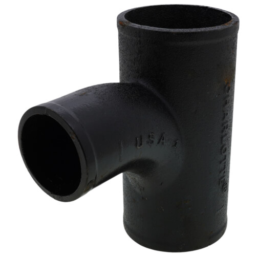 Main product image of 3" x 2" No Hub Cast Iron Sanitary Tee
