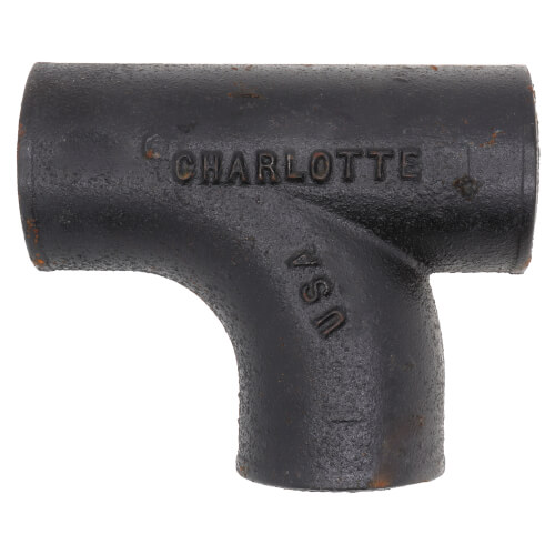 Main product image of 3" No Hub Cast Iron Sanitary Tee w/ 2 45-Degree Right Hand Inlets