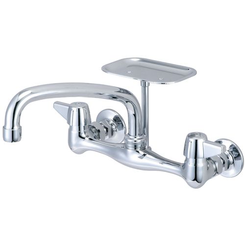 Main product image of 7-7/8"-8-1/8" Two Handle Wallmount Kitchen Faucet, 8" Tube Spot, 0048-UA1