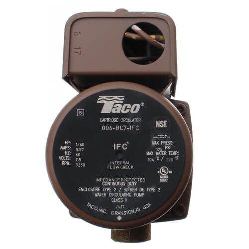 Taco 006-BC7-1IFC Cartridge Circulator Pump NSF 