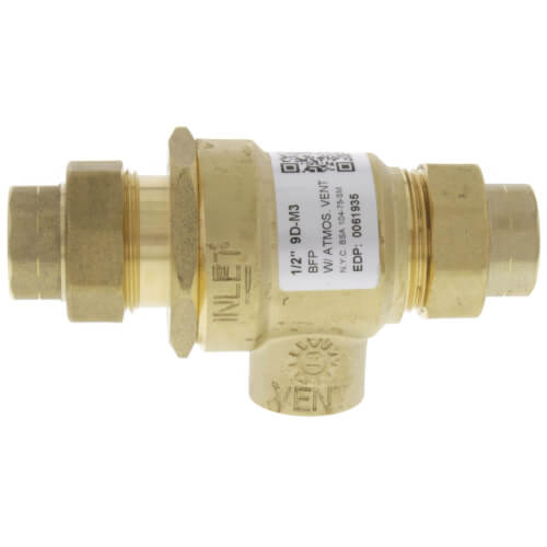 Main product image of 1/2" 9D-M3 Dual Check Valve w/ Intermediate Atmospheric Vent