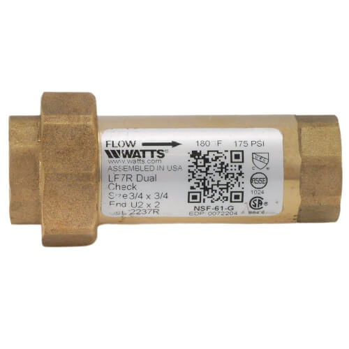 Main product image of 3/4" LF7RU2-2 Dual Check Valve (Lead Free)