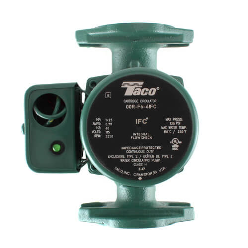 00R Cast Iron Radiant Heating Circulator w/ Integral Flow Check, 1/25 HP