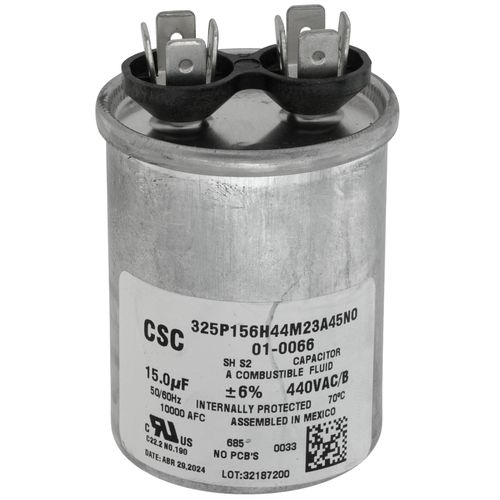 Main product image of Run Capacitor, Round, 440v, 15uf, 01-0066