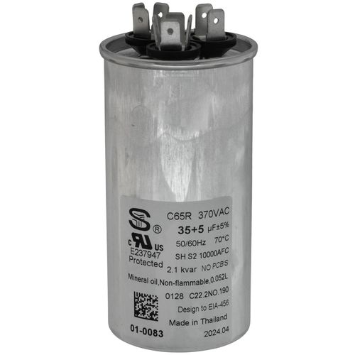 Main product image of 35/5 MFD Round Capacitor (370V), 01-0083