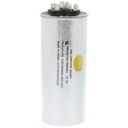 Main product image of Run Capacitor, Dual Round, 370v, 5+70uf, 01-0090