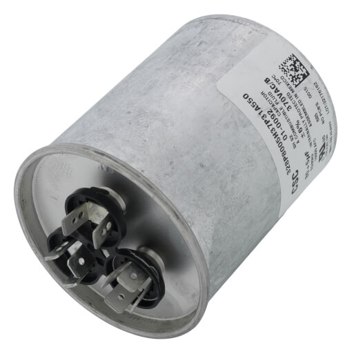 Main product image of 80/5 MFD Dual Capacity Round Capacitor (370V), 01-0092