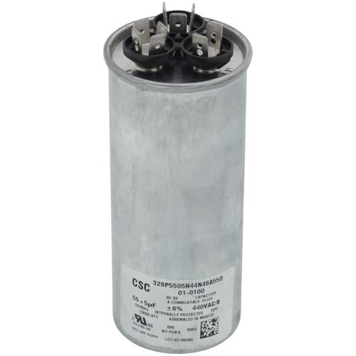 Main product image of 55/5 MFD Round Capacitor (440V), 01-0100